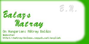 balazs matray business card