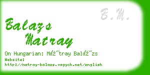 balazs matray business card